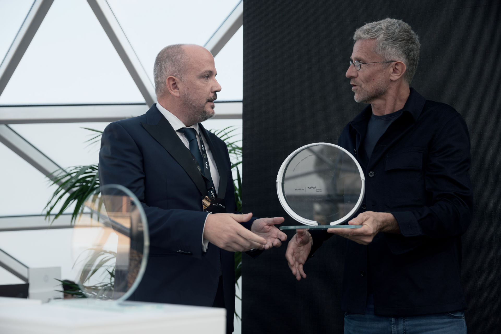 Paolo Capece mit Carlo Ratti · Premio Aurea 2023